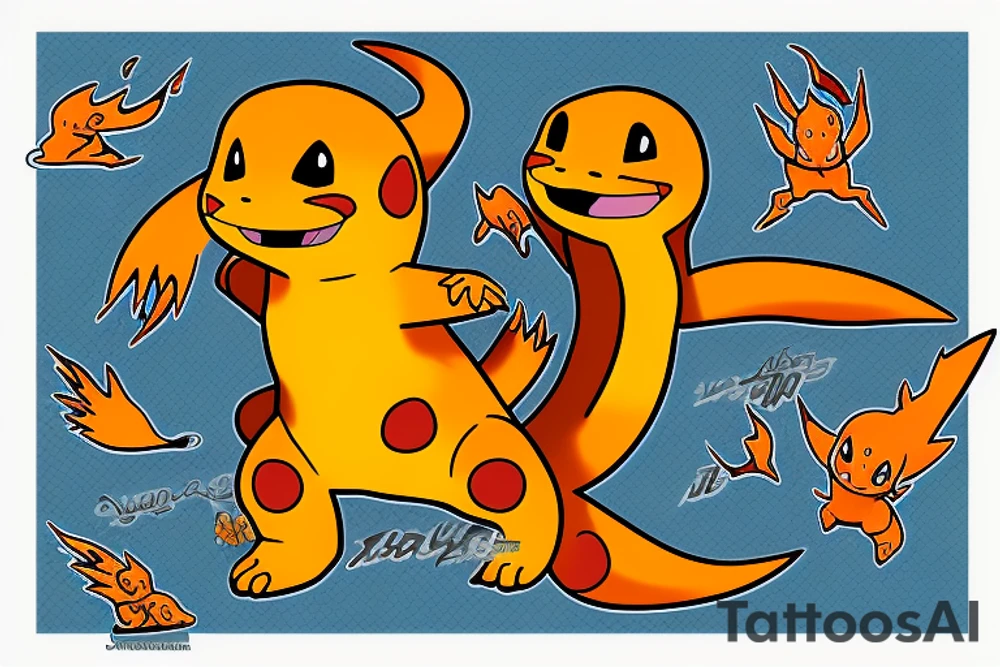charmander from pokemon tattoo idea