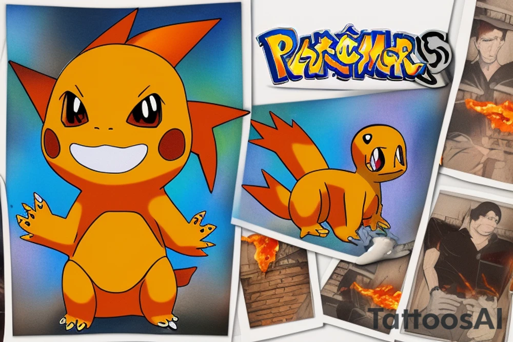 charmander from pokemon tattoo idea
