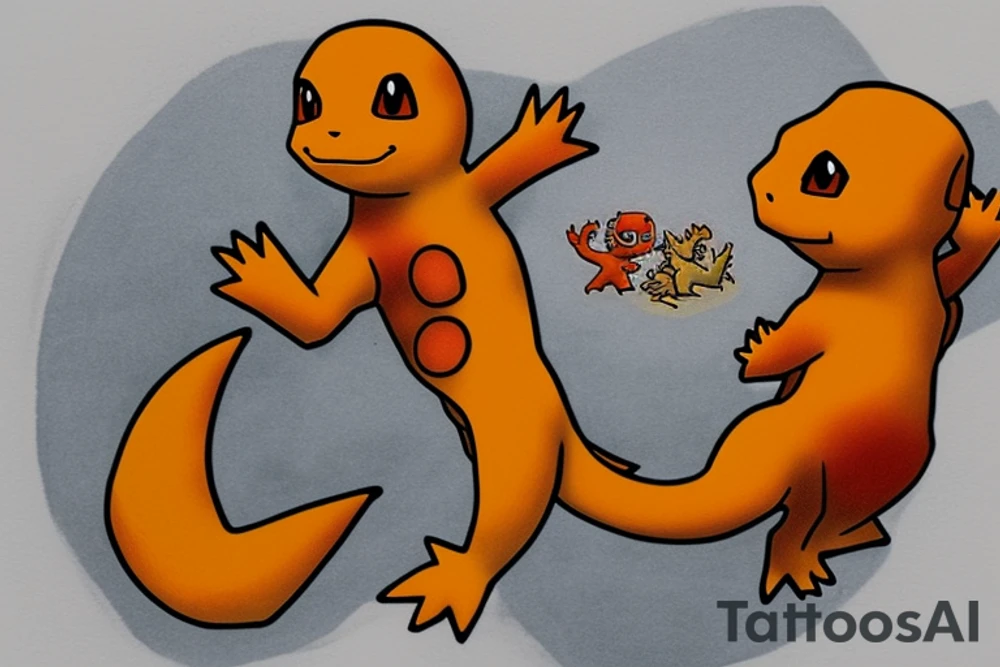 charmander from pokemon tattoo idea