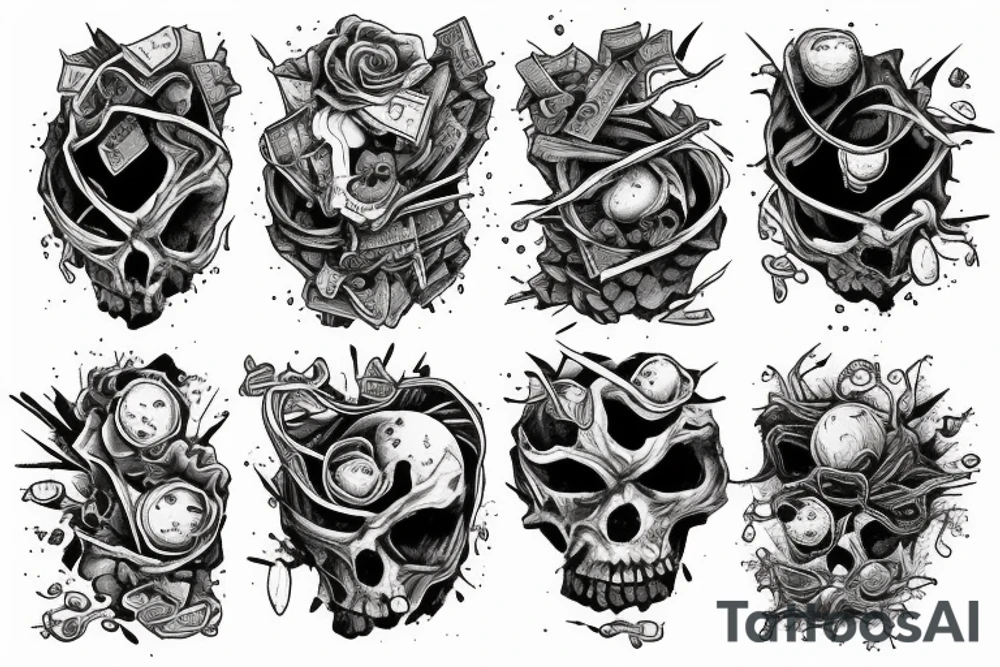 Upset and Holding the crumbling world together tattoo idea