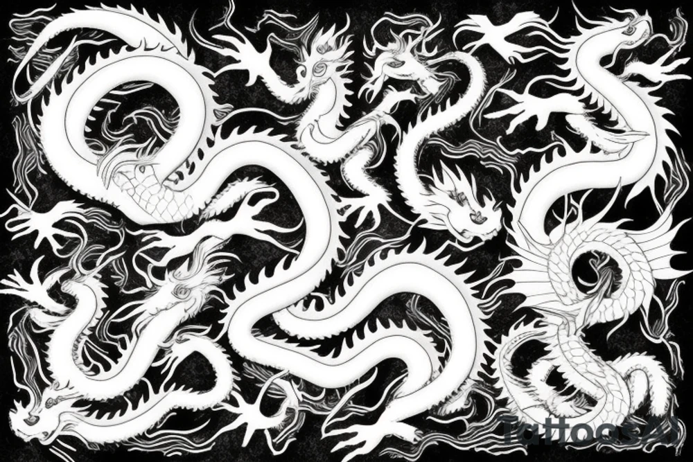 Golden dragon tattoo idea