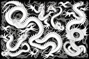 Golden dragon tattoo idea