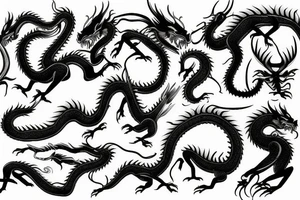 Golden dragon tattoo idea