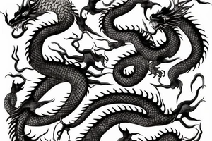 Golden dragon tattoo idea