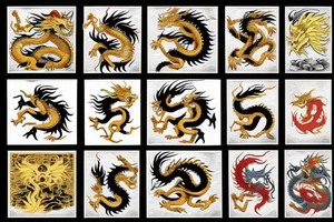 Golden dragon tattoo idea