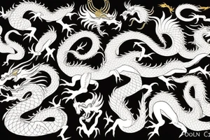 Golden dragon tattoo idea