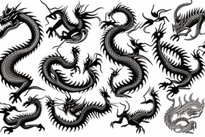 Golden dragon tattoo idea