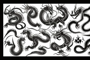 Golden dragon tattoo idea