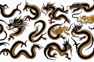 Back tattoo golden dragon tattoo idea