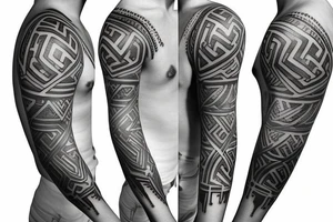 Greek sleeve tattoo idea