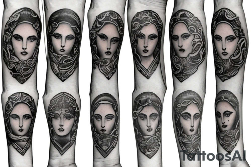 Greek sleeve tattoo idea