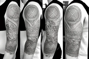 Greek sleeve tattoo idea