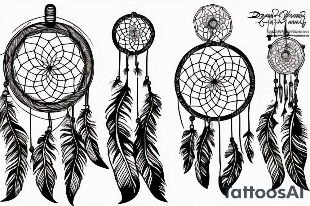 Dream catcher with mountains tattoo idea