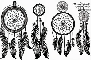 Dream catcher with mountains tattoo idea