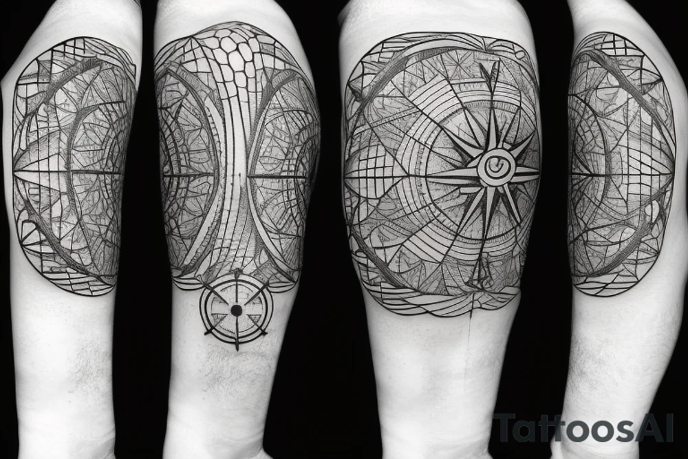 nautical compass tattoo idea