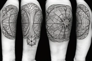 nautical compass tattoo idea