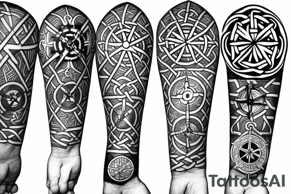 nautical compass celtic tattoo idea