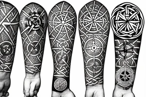 nautical compass celtic tattoo idea
