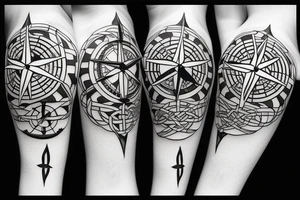 nautical compass celtic tattoo idea