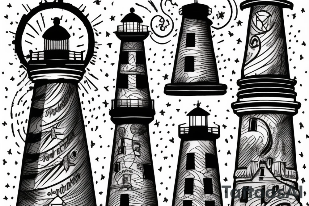 lighthouse shoulder tattoo idea