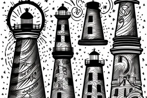 lighthouse shoulder tattoo idea