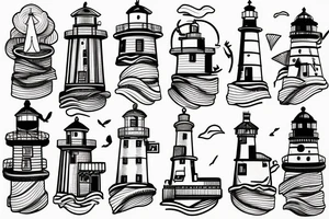 lighthouse shoulder tattoo idea