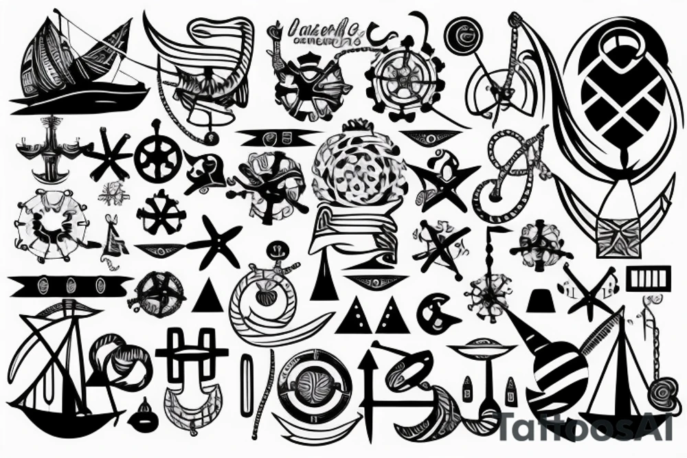 nautical back tattoo idea