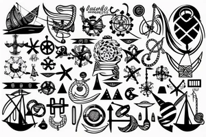 nautical back tattoo idea