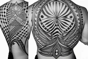 nautical back tattoo idea
