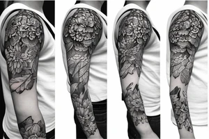 flower shoulder tattoo idea