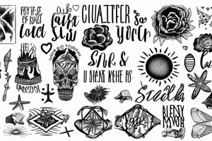 Beach with quote tattoo idea