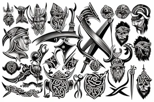 Viking and conquistador tattoo idea