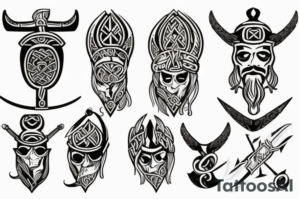 Viking and conquistador tattoo idea
