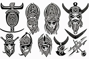 Viking and conquistador tattoo idea