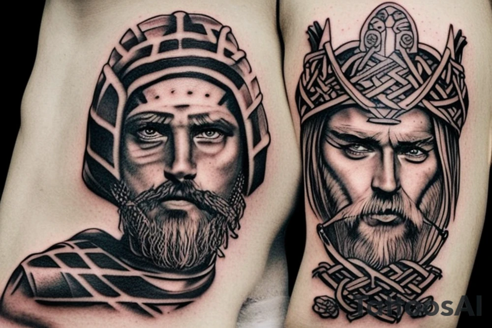 Viking and conquistador tattoo idea