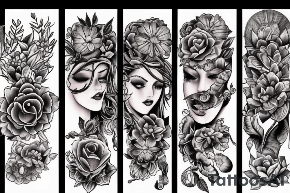 beautifull woman tattoo idea