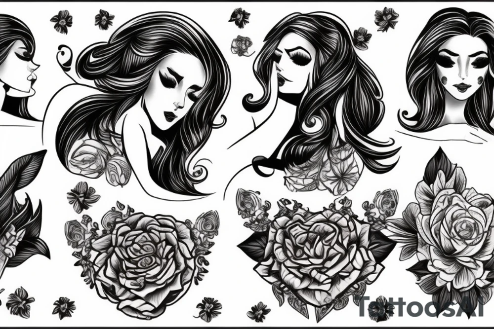 beautifull woman tattoo idea