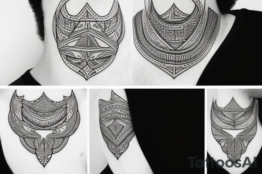 minimal slimi design for neck tattoo idea