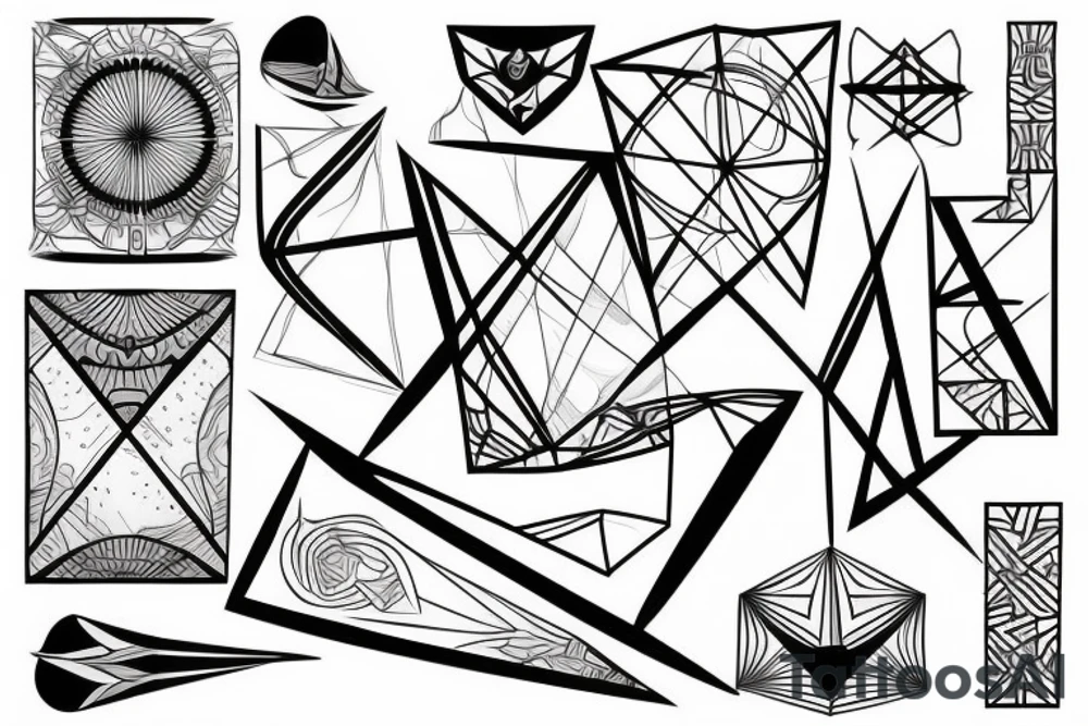 back geometric tattoo idea