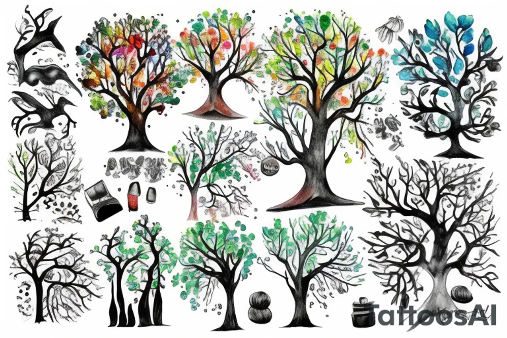 Big full tree tattoo idea