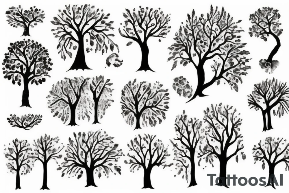 Big full tree tattoo idea