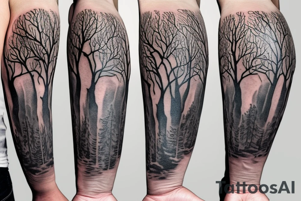 Big full tree tattoo idea