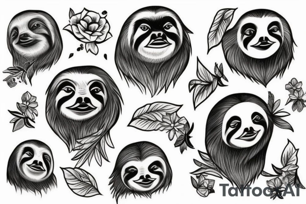 Sloth tattoo idea