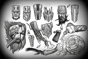 Thor with stormbreaker tattoo idea