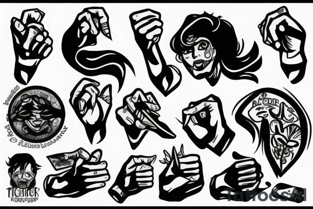 Finger gun tattoo idea