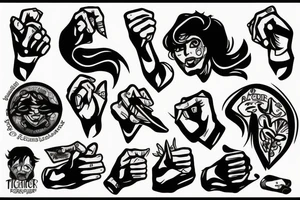 Finger gun tattoo idea