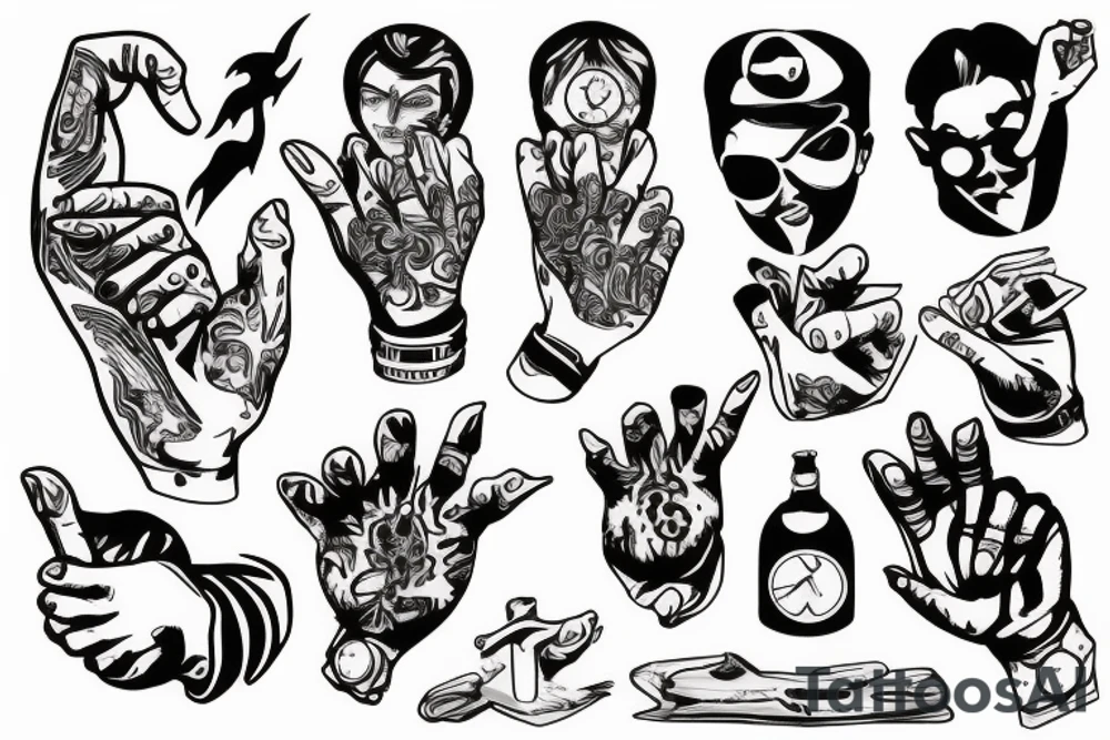 Finger gun tattoo idea