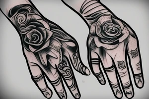 Hand turning into gun tattoo idea