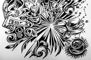 Hand turning into a pistol tattoo idea