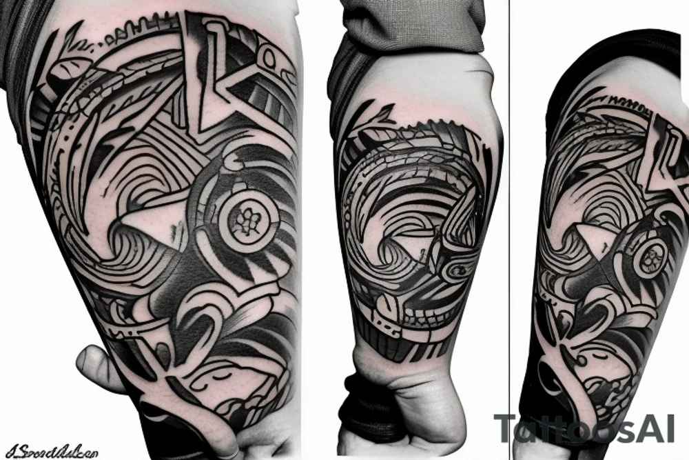 Hand turning into a pistol tattoo idea